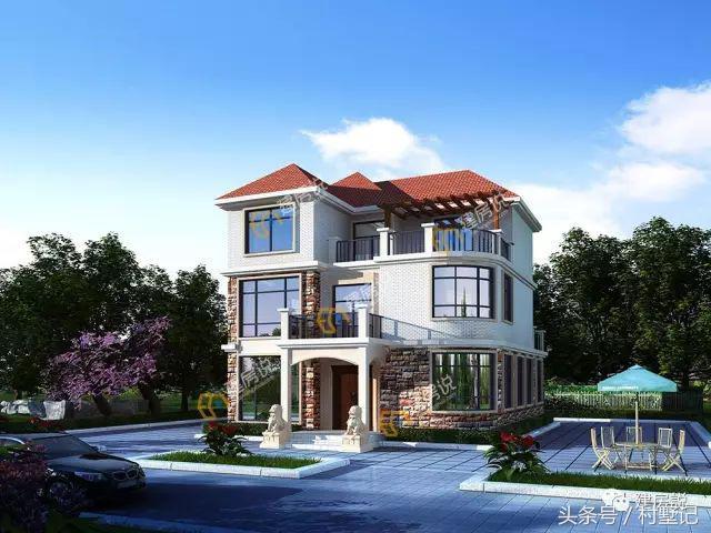 別墅實景照片圖和效果圖對比，看完肯定得給施工隊點贊