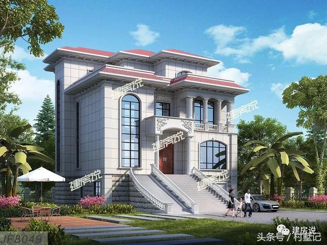 別墅實景照片圖和效果圖對比，看完肯定得給施工隊點贊