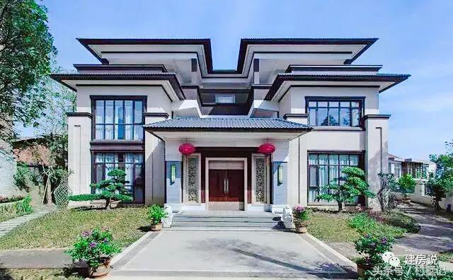 別墅實景照片圖和效果圖對比，看完肯定得給施工隊點贊