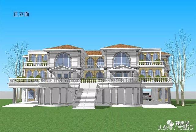 別墅實景照片圖和效果圖對比，看完肯定得給施工隊點贊