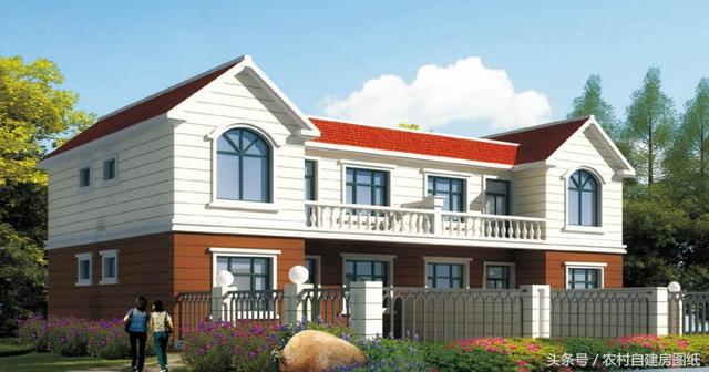 2款帶庭院的雙拼農村自建房戶型圖，小宅基地可以看看