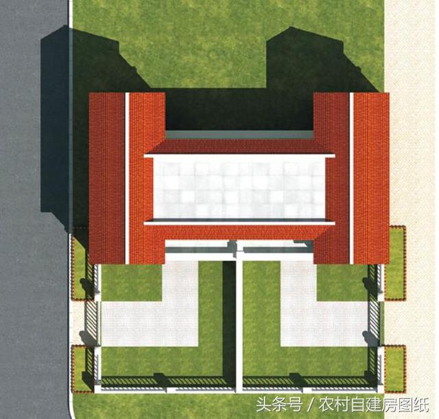 2款帶庭院的雙拼農村自建房戶型圖，小宅基地可以看看