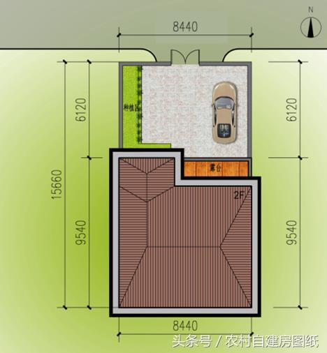 2款帶庭院的雙拼農村自建房戶型圖，小宅基地可以看看