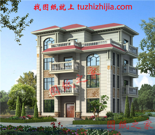 農村四層樓房設計圖，占地120平方米，歐式風格，高端大氣