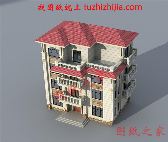 農村四層樓房設計圖，占地120平方米，歐式風格，高端大氣