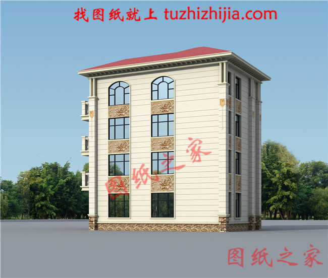 農村四層樓房設計圖，占地120平方米，歐式風格，高端大氣