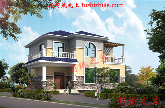 簡單實用兩層樓的房子設計圖，13&times;10占地130平方米