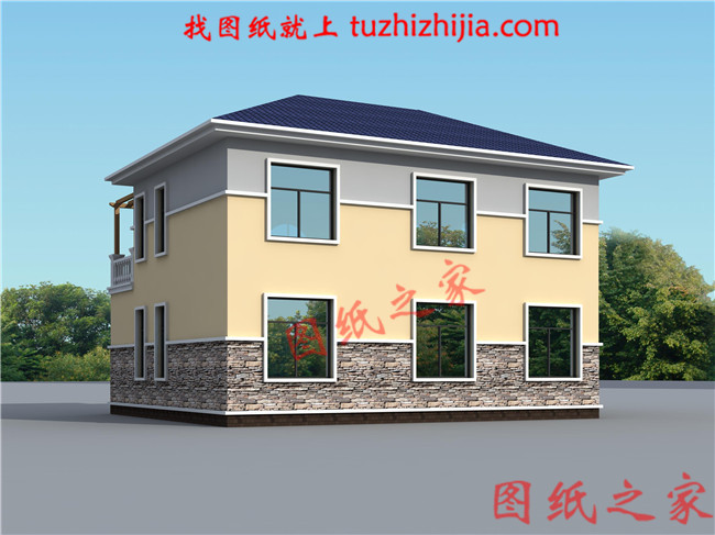 簡單實用兩層樓的房子設計圖，13&times;10占地130平方米