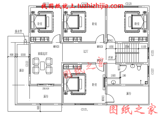 簡單實用兩層樓的房子設計圖，13&times;10占地130平方米