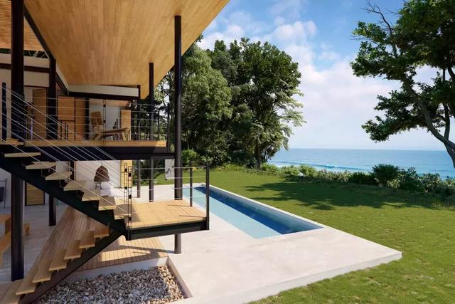 度假風格、輕松悠閑的家庭別墅效果圖實拍，真漂亮