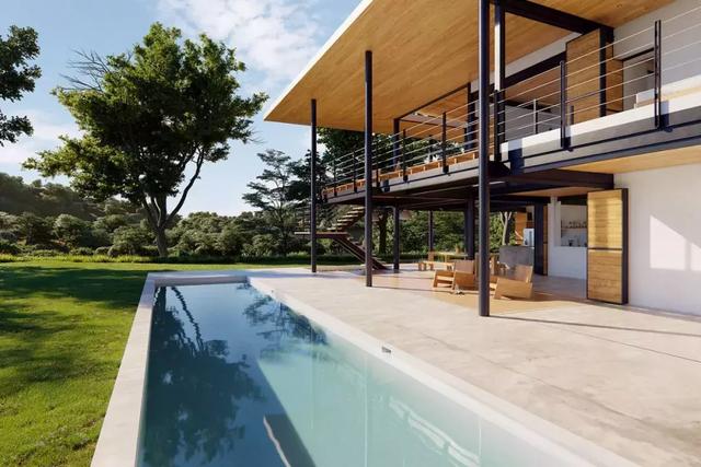 度假風格、輕松悠閑的家庭別墅效果圖實拍，真漂亮