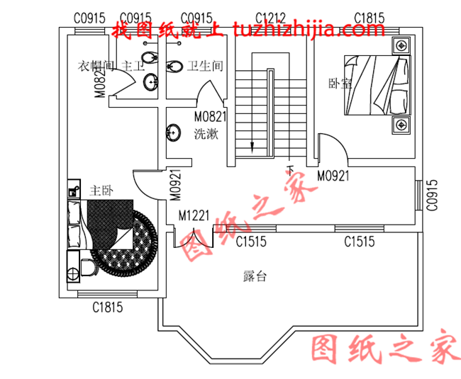 簡潔大氣140平方三層房子設計圖,帶車庫