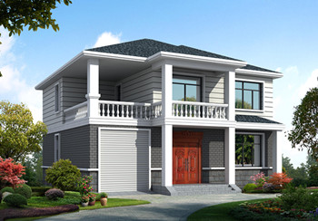 農(nóng)村三間兩層樓房設(shè)計(jì)圖，帶車庫，戶型簡單實(shí)用