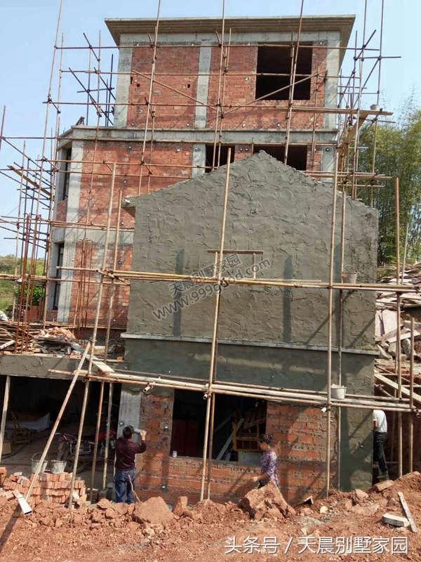 進(jìn)深10米農(nóng)村自建別墅設(shè)計圖，附施工全過程