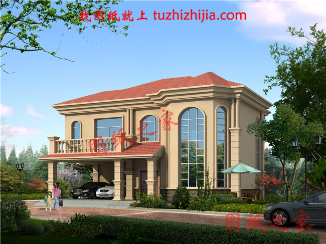 普通農村二層房子設計圖 ，復式結構，帶車庫，160平米左右