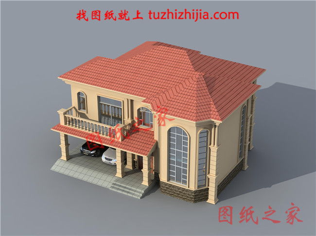 普通農村二層房子設計圖 ，復式結構，帶車庫，160平米左右