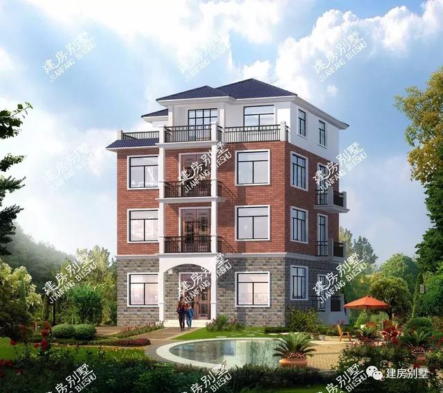 開間12米四層農(nóng)村樓房設(shè)計圖，建好的都很滿意