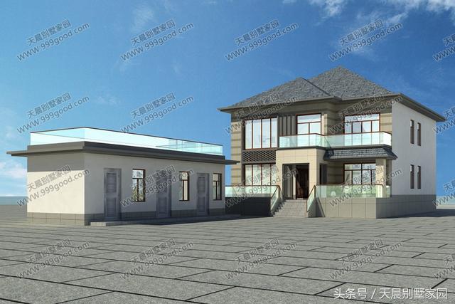 3款帶配房的農村二層房屋設計圖，布局超接地氣