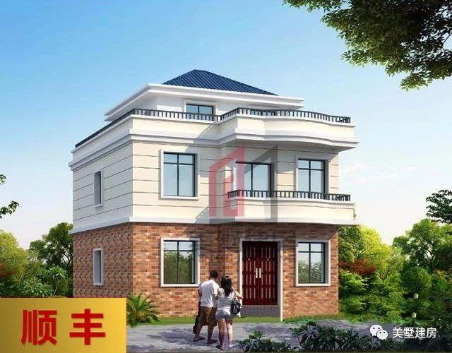 宅基地小不怕，3款小面積二層農村小別墅方案圖