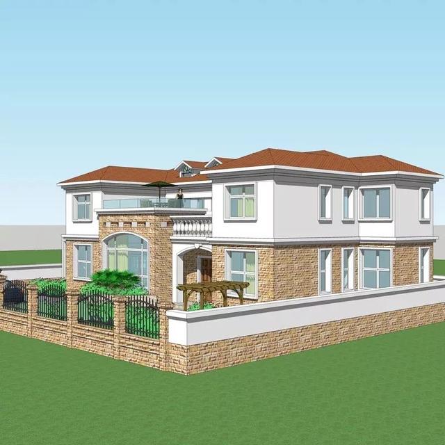 3套花園別墅外觀效果圖，有花園才稱得上別墅