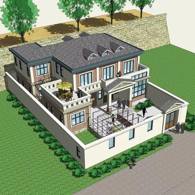 3套花園別墅外觀效果圖，有花園才稱得上別墅