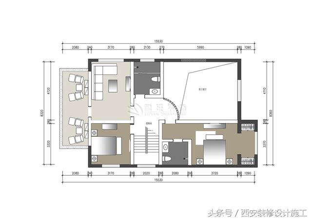 別墅豪華高端中式風格裝修實景照片圖，大氣