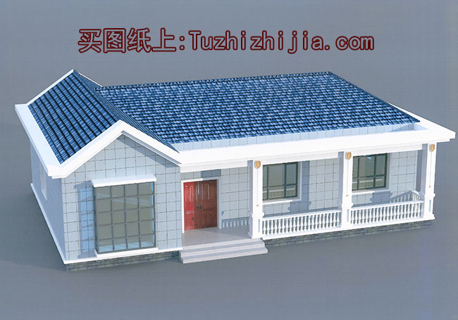 140平一層平房別墅設計圖，兩客廳兩衛四臥室