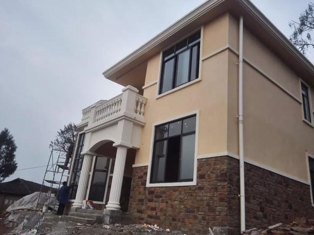 11*11米帶露臺現代二層農村小洋樓設計圖，附施工過程