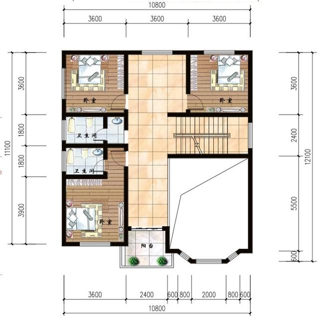 11*11米帶露臺現代二層農村小洋樓設計圖，附施工過程