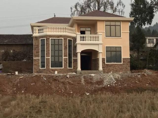 11*11米帶露臺現代二層農村小洋樓設計圖，附施工過程