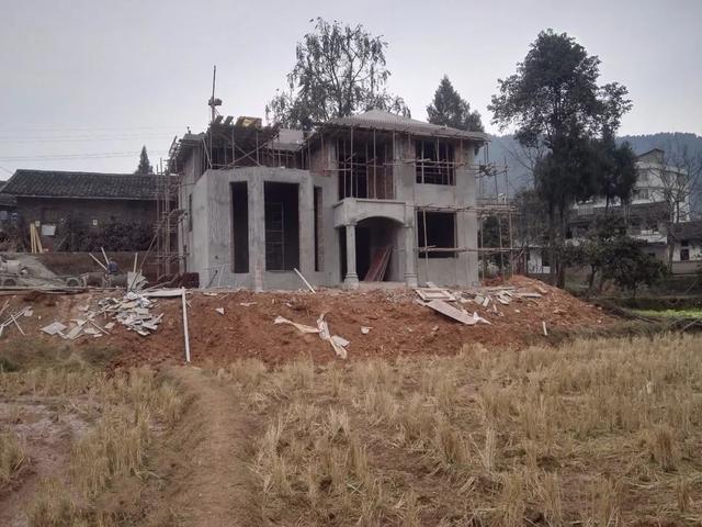 11*11米帶露臺現代二層農村小洋樓設計圖，附施工過程