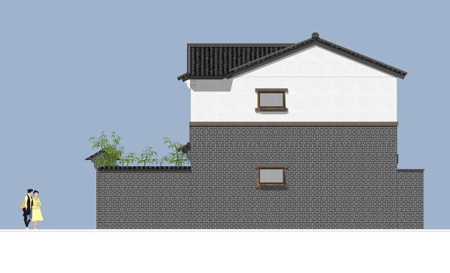 二層帶庭院中式別墅設計方案，喜歡中式建筑的收藏吧