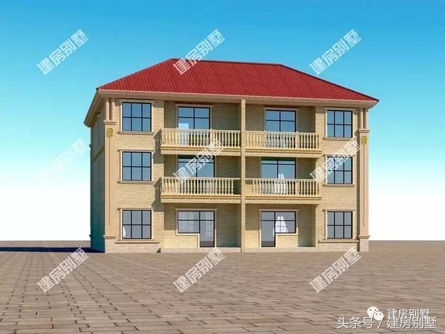 共用堂屋的三層雙拼別墅設計方案，倆兄弟這樣建很好