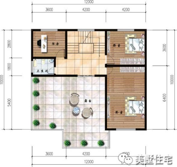 幾款帶車庫的農村自建樓房方案圖，3、4層的都有