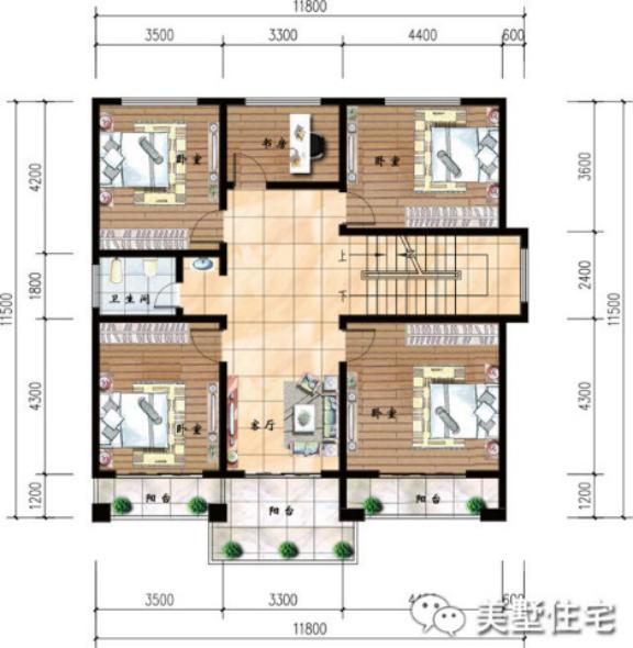 幾款帶車庫的農村自建樓房方案圖，3、4層的都有