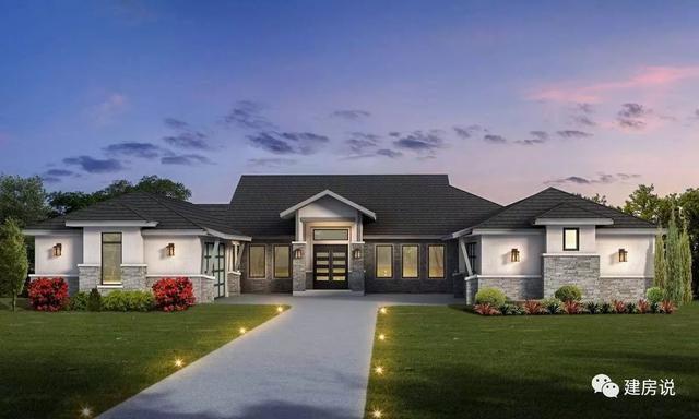 農村蓋一層平房設計圖大全，一層也能蓋出別墅型