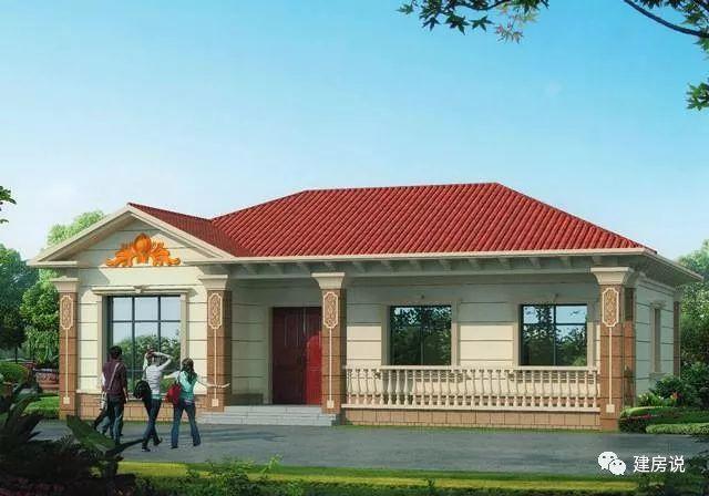 農村蓋一層平房設計圖大全，一層也能蓋出別墅型