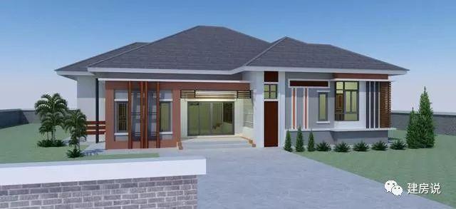 農村蓋一層平房設計圖大全，一層也能蓋出別墅型