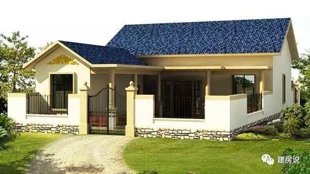 農村蓋一層平房設計圖大全，一層也能蓋出別墅型