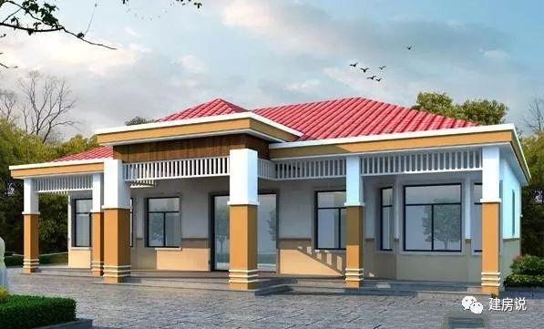 農村蓋一層平房設計圖大全，一層也能蓋出別墅型