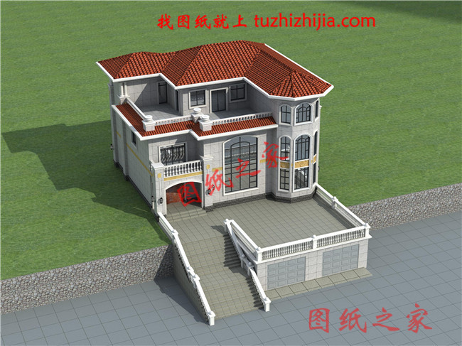 鄉下復試三層房子設計圖,帶堂屋,客廳中空,輕奢風格