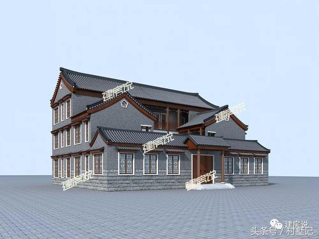 15棟四合院效果圖，中國傳統建筑100年不過時