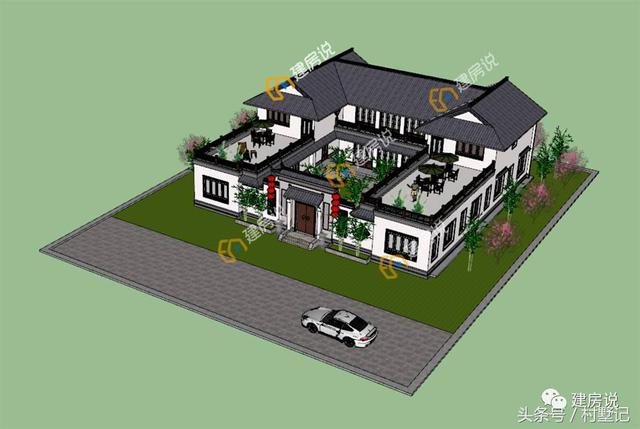 15棟四合院效果圖，中國傳統建筑100年不過時