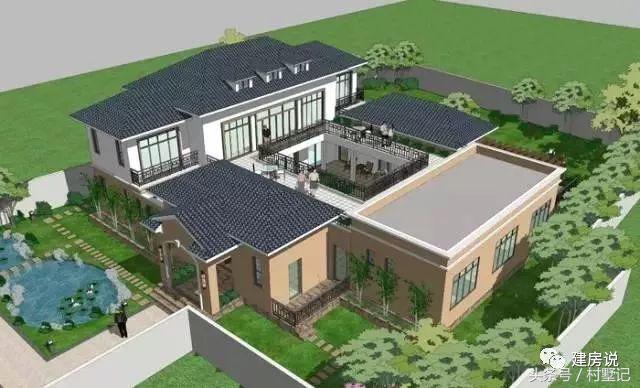 15棟四合院效果圖，中國傳統建筑100年不過時