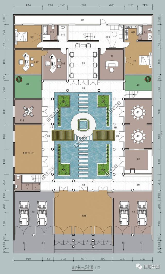 四合院戶型方案圖大全，徽派四合院PK北式四合院