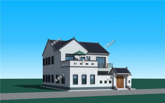 13X18米的農(nóng)村二層中式四合院方案戶型圖，農(nóng)村自建比較好