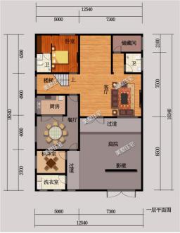 13X18米的農(nóng)村二層中式四合院方案戶型圖，農(nóng)村自建比較好