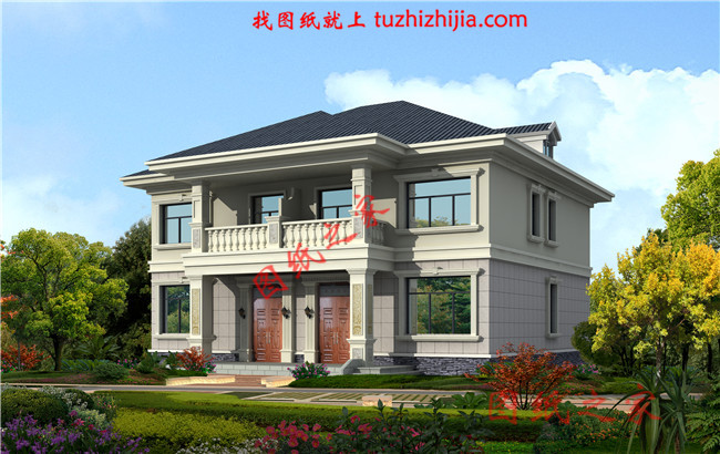 農(nóng)村簡(jiǎn)單雙拼小戶型,總面積190平方米,合理的利用了每一個(gè)空間