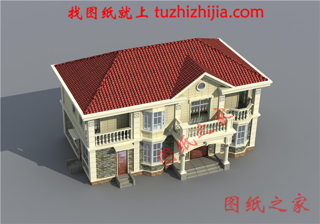 農村120平米兩層樓的房子設計圖，外觀新穎