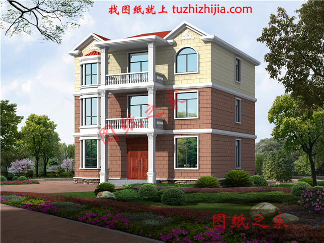 簡單實用新農村三層住宅房屋設計圖,時尚大氣,低調